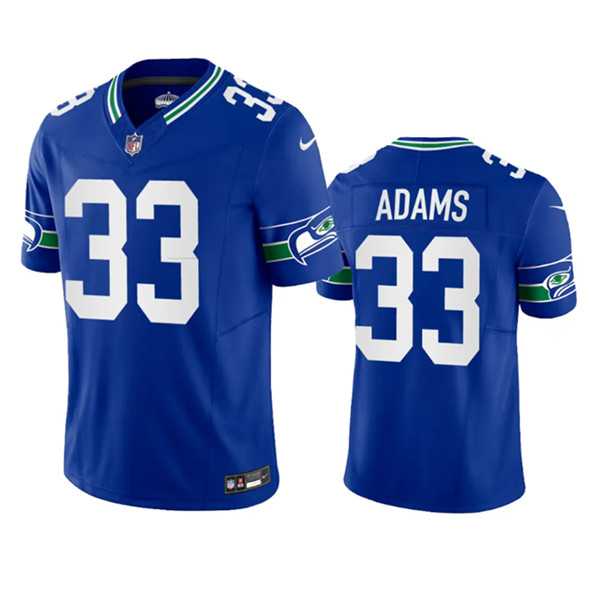 Mens Seattle Seahawks #33 Jamal Adams Royal 2023 F.U.S.E. Vapor Limited Throwback Stitched Jersey